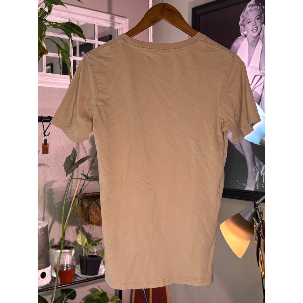 Dutch Bros Graphic T-Shirt Mens Small Tan Short Sleeve Country Music Tee Coffee - Picture 3 of 8